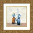 thumbnail image 1 of Purinton, Julia 20x20 Gold Ornate Wood Framed with Double Matting Museum Art Print Titled - Windowsill Garden II Blue, 1 of 4