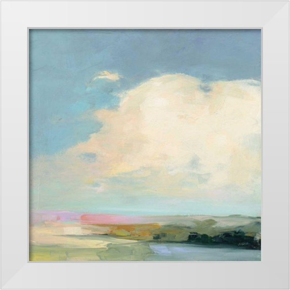 Purinton, Julia 20x20 White Modern Wood Framed Museum Art Print Titled - Colorful Horizon II