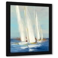 thumbnail image 1 of Julia Purinton 20x24 Black Modern Wood Framed Wall Art Titled - Summer Regatta II Red Yellow, 1 of 6