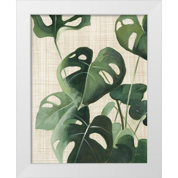 Purinton, Julia 20x24 White Modern Wood Framed Museum Art Print Titled - Tropical Study IV Linen