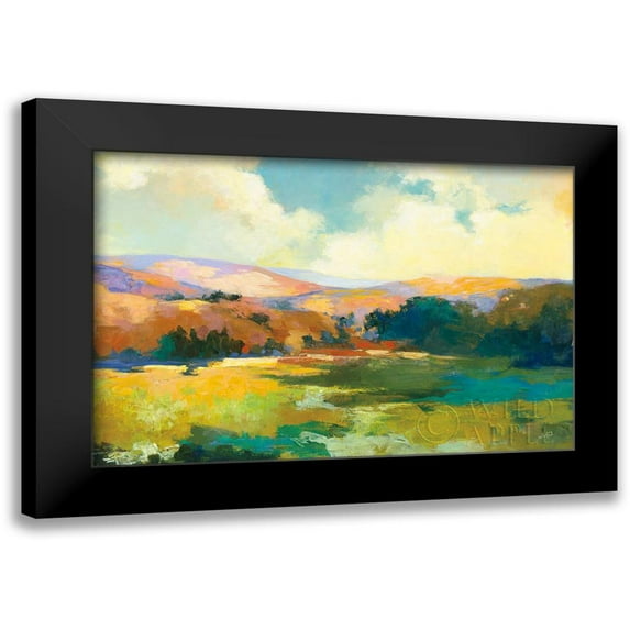 Purinton, Julia 24x14 Black Modern Framed Museum Art Print Titled - Daybreak Valley