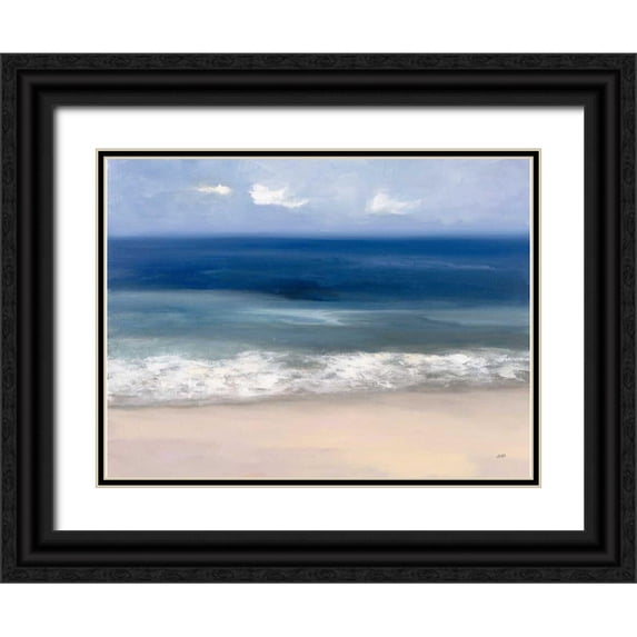 Purinton, Julia 24x19 Black Ornate Wood Framed with Double Matting Museum Art Print Titled - Sand and Sea