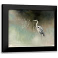 thumbnail image 1 of Purinton, Julia 24x20 Black Modern Framed Museum Art Print Titled - Peaceful Egret Teal, 1 of 5