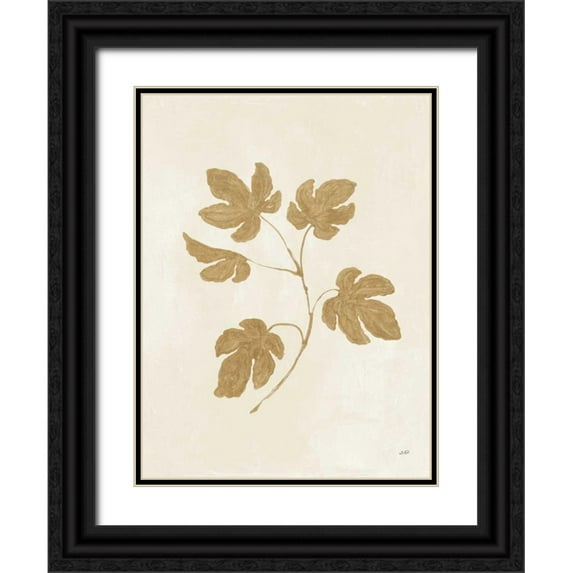 Purinton, Julia 25x32 Black Ornate Wood Framed with Double Matting Museum Art Print Titled - Botanical Study III Gold Crop