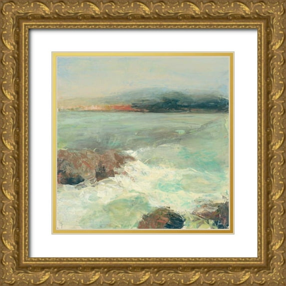 Purinton, Julia 26x26 Gold Ornate Wood Framed with Double Matting Museum Art Print Titled - Point Lobos Crop