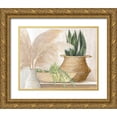 thumbnail image 1 of Purinton, Julia 32x26 Gold Ornate Wood Framed with Double Matting Museum Art Print Titled - Grasses and Greens, 1 of 4