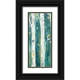 thumbnail image 1 of Purinton, Julia 8x14 Black Ornate Wood Framed with Double Matting Museum Art Print Titled - Birches in Spring Panel II, 1 of 4