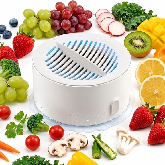 Puriproduce Vegetable Cleaner, Fruit Cleaner Machine,Circulating Cleaning,5 Minute Quick Clean,Keep Fresh, Sustainable Filter Free Tech,Portable For Home Kitchens