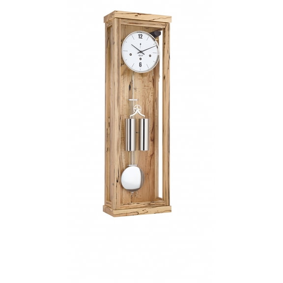 Puristic regulator out of massive ,,Eisbuche'' with 8-day 4/4 Westminster movement by Hermle