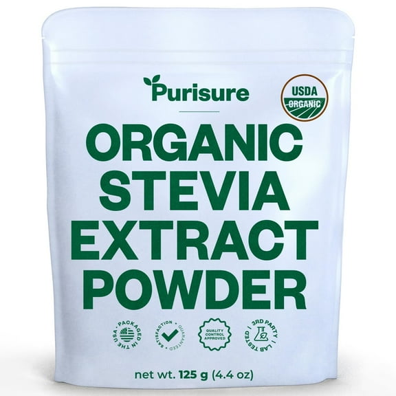 Purisure Organic Stevia Sweetener, Zero Calorie Sugar Substitute, No Erythritol, 125g 846 Uses