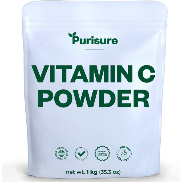 Purisure Vitamin C Powder 1kg, Prevents Common Cold, Boosts Immunity