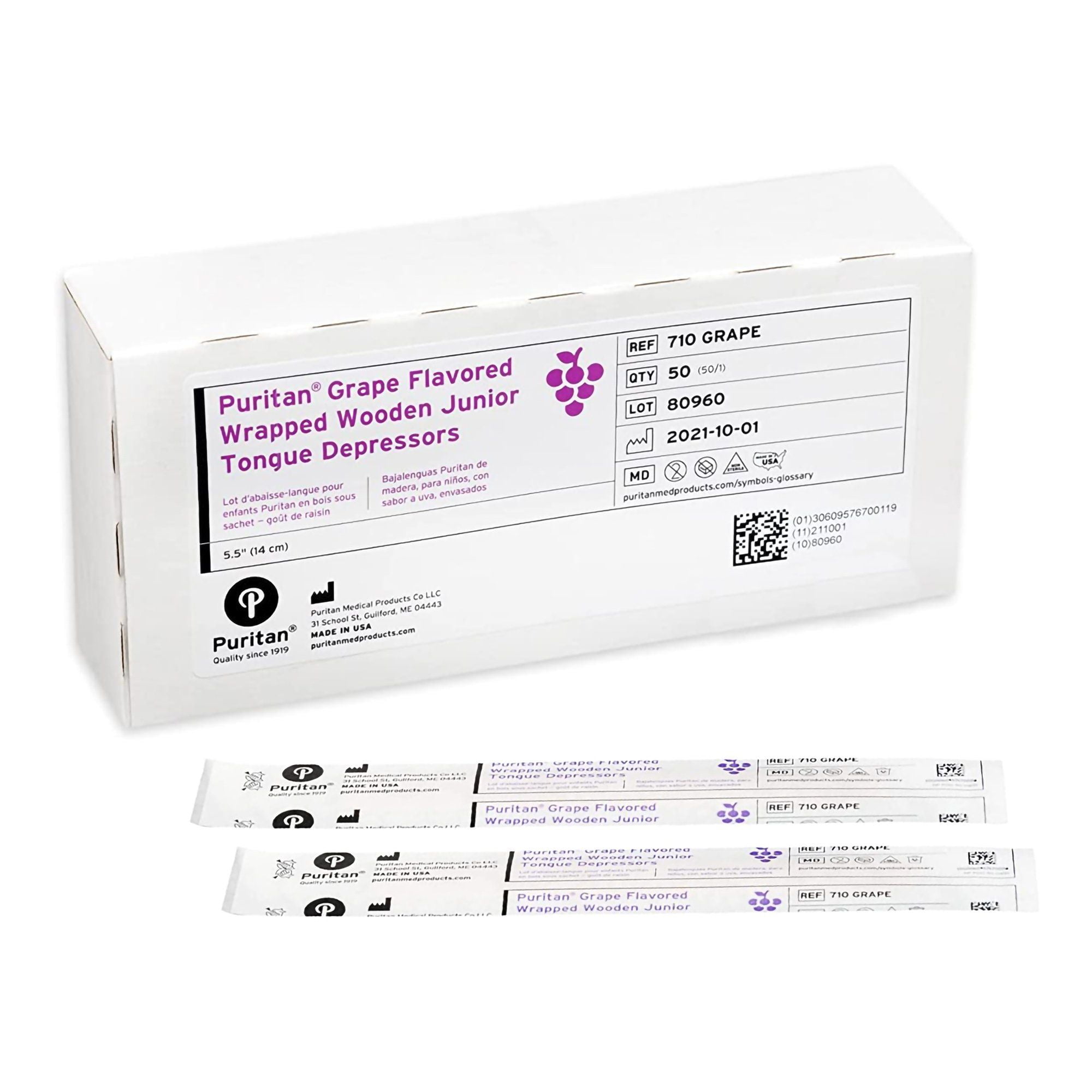 Puritan Grape Flavored Tongue Depressor (CS/1000)
