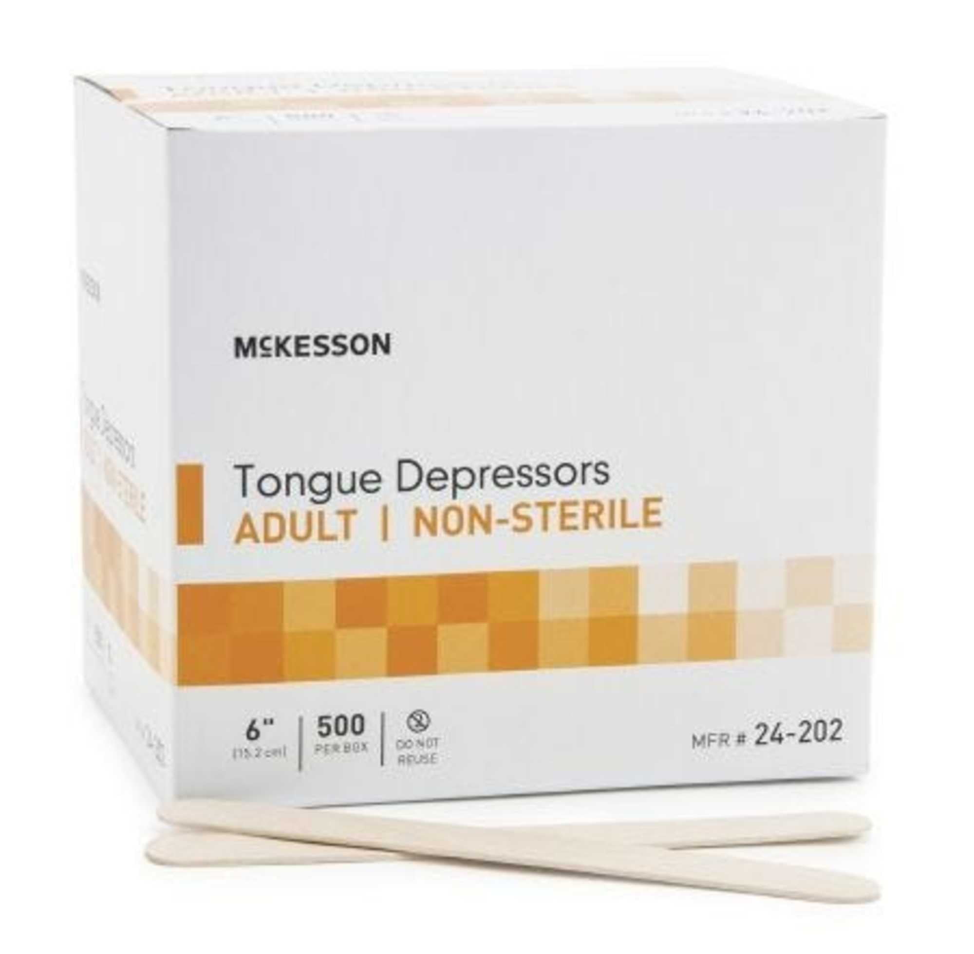 250/Box) PURITAN Regular 6” Tongue Depressors Wood Blade Non