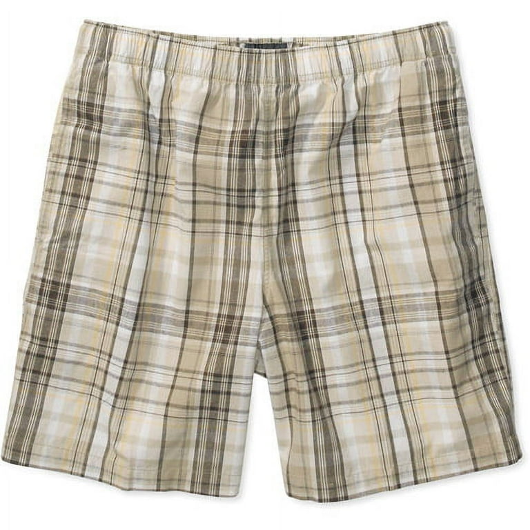 Puritan Men s Plaid Weekend Shorts Walmart