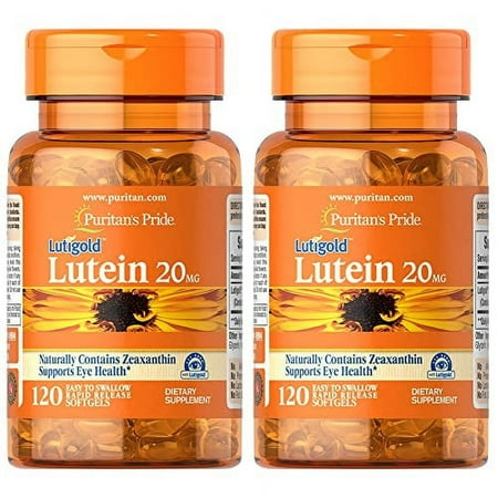 Puritan's Pride 2-pack of Lutein 20 Mg with Zeaxanthin-120 Softgels (240 Total)