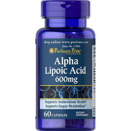 Puritan's Pride Alpha Lipoic Acid 600 mg 60 Capsules