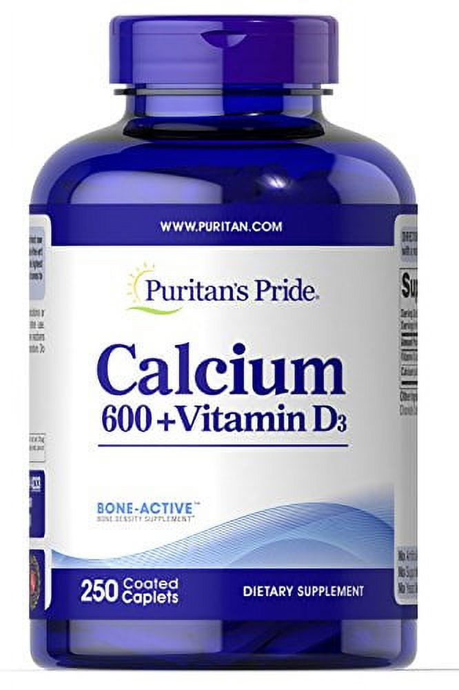 Puritan's Pride Calcium Carbonate 600 mg + Vitamin D 3.125 mcg (125 IU