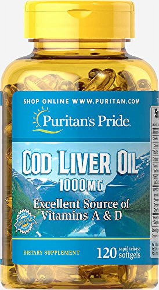 Puritan's Pride Cod Liver Oil 1000 mg 120ct