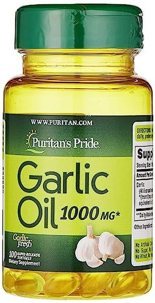 Puritan's Pride Garlic Oil 1000 mg 100 Softgels