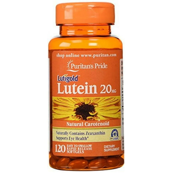 Puritan's Pride Lutein with Zeaxanthin Rapid Release Softgels, 20mg, 120 Ct