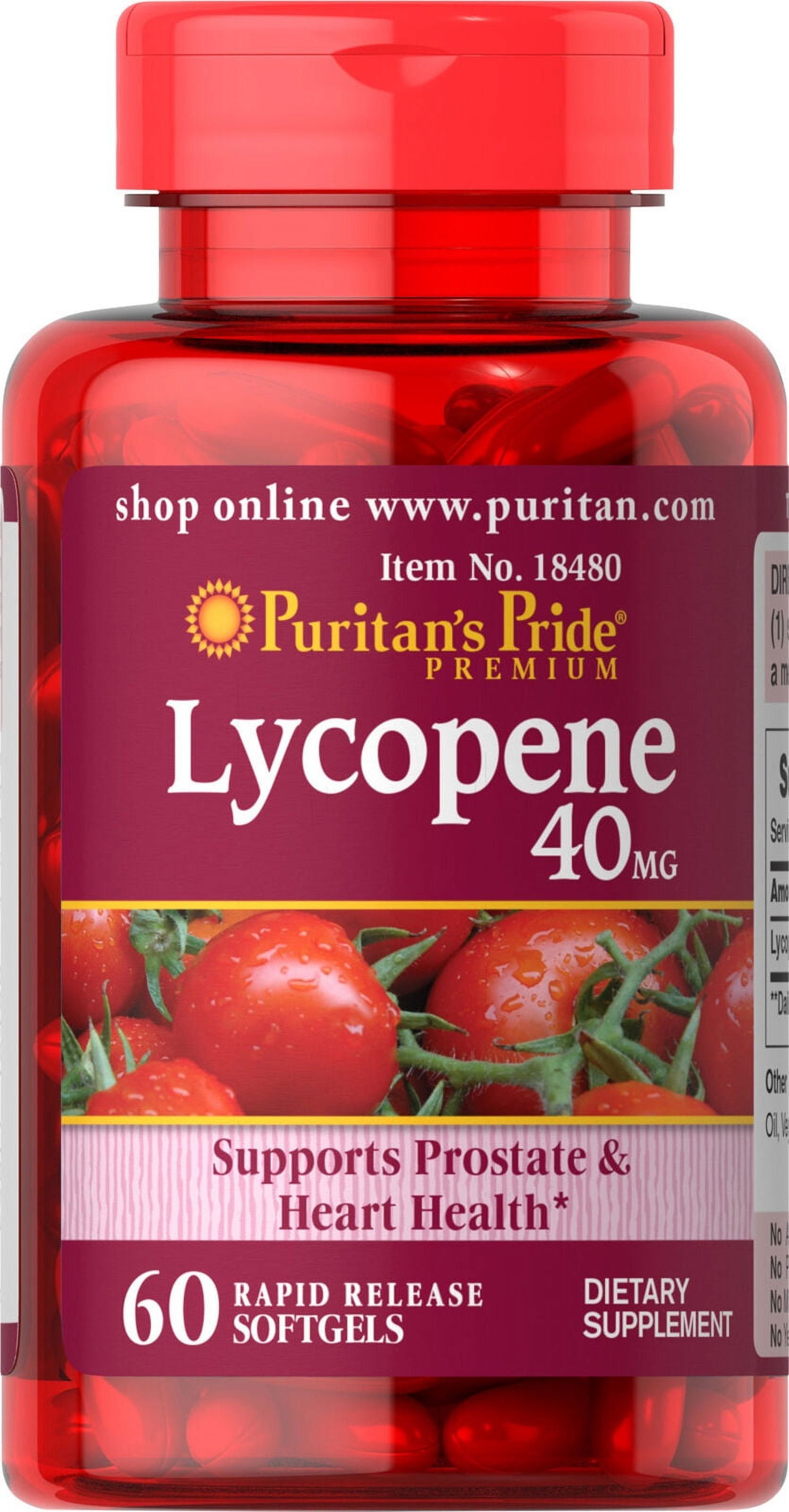 Puritan's Pride Lycopene 40 mg - 60 Softgels - Walmart.com