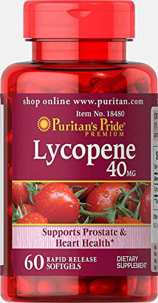 Puritan's Pride Lycopene 40mg, Prostate & Heart Health Support