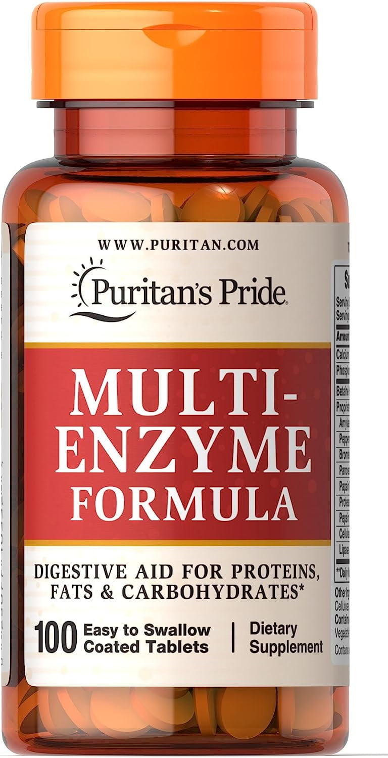 Puritan's Pride Multi Enzyme Tablets, Digestive aid for proteins, fats