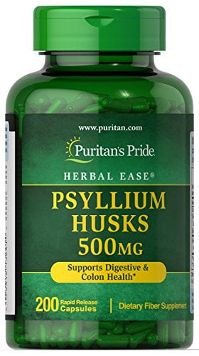 Puritan's Pride Turmeric 800 Mg-200 Capsules Puritan's Pride Psyllium Husks 500 mg-200 Capsules - Walmart.com