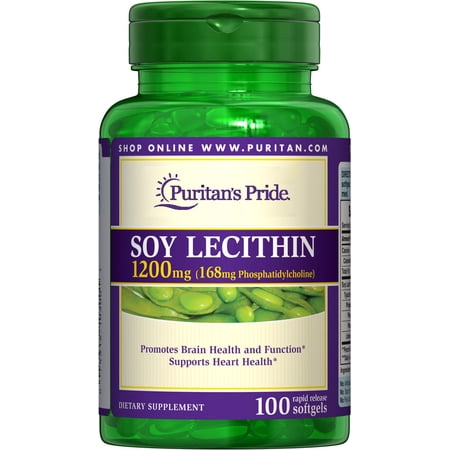 Puritan's Pride Soy Lecithin 1200 mg - 100 Softgels