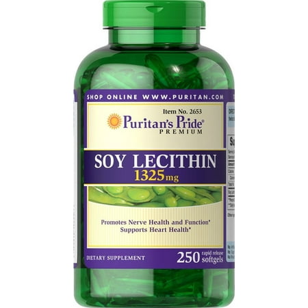 Soy Lecithin 1325 mg, Heart Support, 250 Count by Puritan's Pride, Naturulse Ad 410