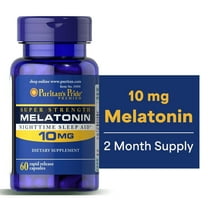 Puritan's Pride Super Strength Melatonin 10mg Rapid Release Capsules, 60-Count
