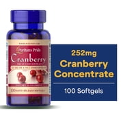 Puritans Pride Triple Strength Cranberry Fruit Concentrate 12,600 mg-100 Softgels