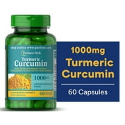 Puritans Pride Turmeric Curcumin 1000 Mg W/Bioperine Capsules, 60 Count