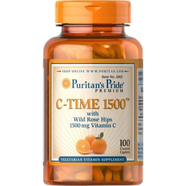 Puritan's Pride Vitamin C1500 mg with Rose Hips Timed Release100