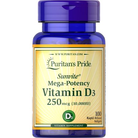 Puritan's Pride Vitamin D3 10,000 IU - 100 Softgels