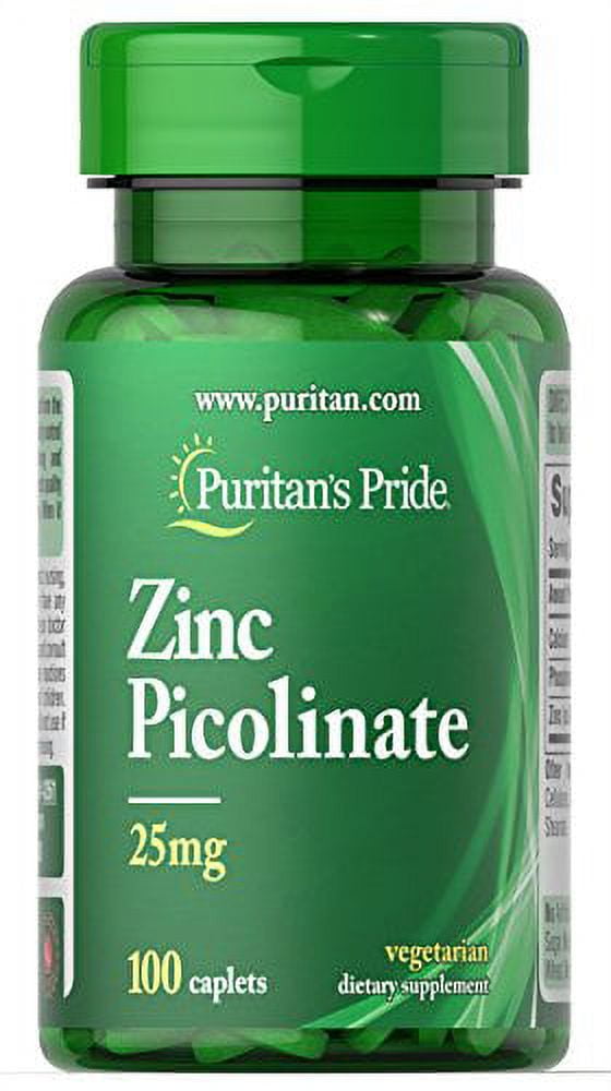 Puritan's Pride Zinc Picolinate 25 Mg to Support Immune System Health