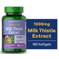 thumbnail image 1 of Puritan's Pride of Milk Thistle 4:1 Extract 1000 Mg (Silymarin)-180 Softgels, 1 of 10