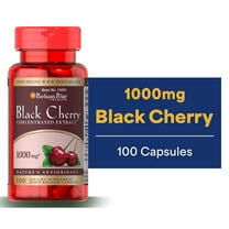 Puritans Pride Black Cherry 1000 mg Capsules, 100 Count
