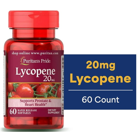 Puritans Pride Lycopene 20 Mg Softgels, 60 Count