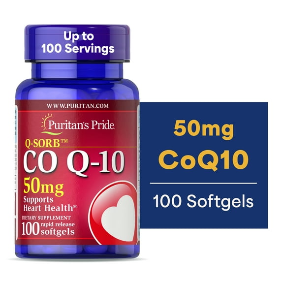 Puritans Pride Q-Sorb CoQ10 50 Mg, 100 Count