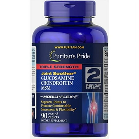 Puritans Pride Triple Strength Glucosamine Chondroitin MSM 90 Caplets