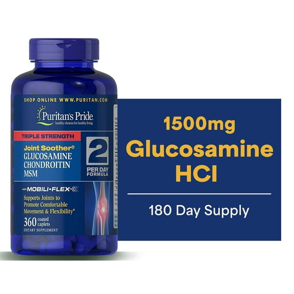 Puritans Pride Triple Strength Glucosamine, Chondroitin and Msm Joint Soother, 360 Count