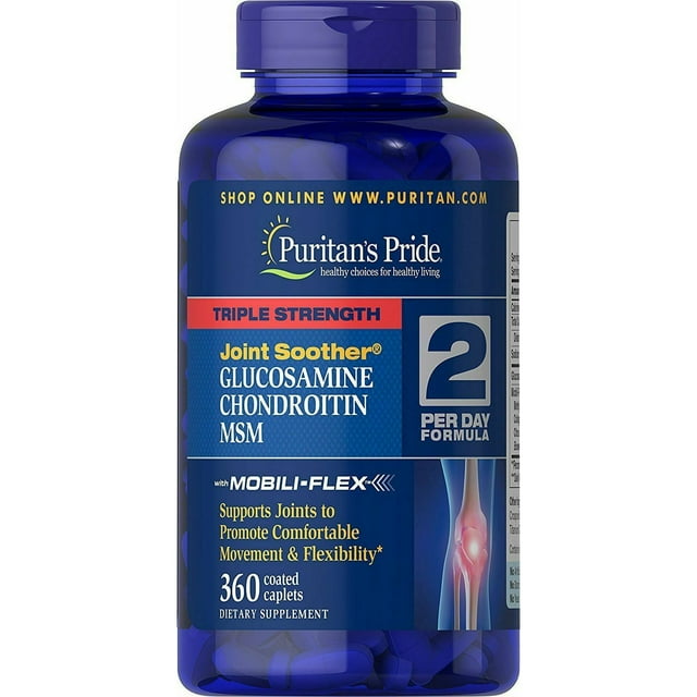 Puritans Pride Triple Strength Joint Soother: Glucosamine, Chondroitin ...