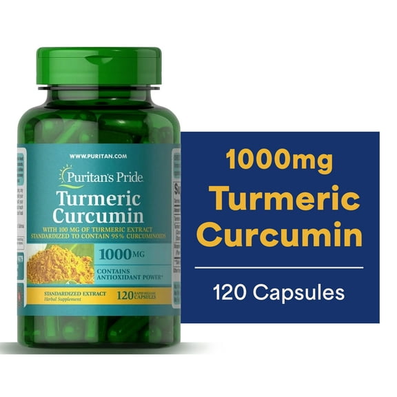 Puritans Pride Turmeric Curcumin with Bioperine, 1000mg, 120 Count