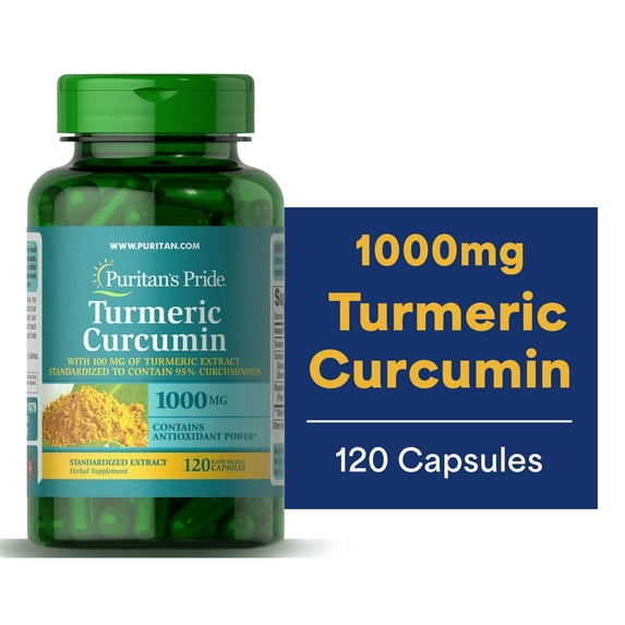 Puritans Pride Turmeric Curcumin with Bioperine, 1000mg, 120 Count