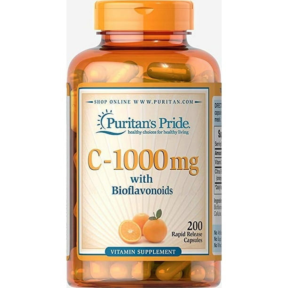 Puritans Pride High-Quality 1000mg Vitamin C with Bioflavonoids ...