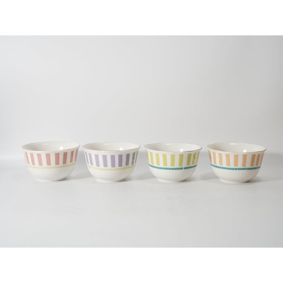 Carote 4-Piece Ceramic Cereal Bowls Set, Soup Bowls for Cereal, Salad, Oatmeal and Dessert, Kitchen Serving Bowls