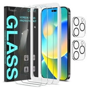 Purity (5 in 1) 3 Pack Screen Protector + 2 Pack Camera Lens Protector for iPhone 14 Pro Max