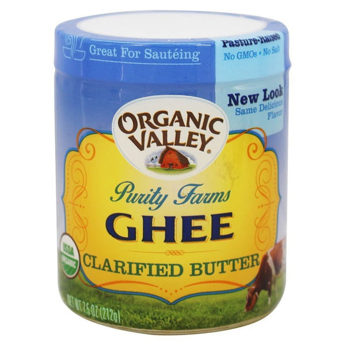 Purity Farms Organic Valley Ghee Clarified Butter 7.5 oz Cans Single