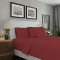 thumbnail image 1 of Purity Home 4-Piece Full Sheet Set 300TC Sateen, Cotton Rayon Blend, Deep Pockets, Ultra-Soft, Eco-Friendly & Durable Red, 1 of 8